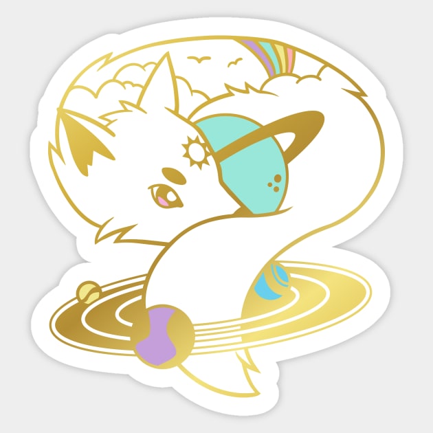 Sun Fox Sticker by Chocolona